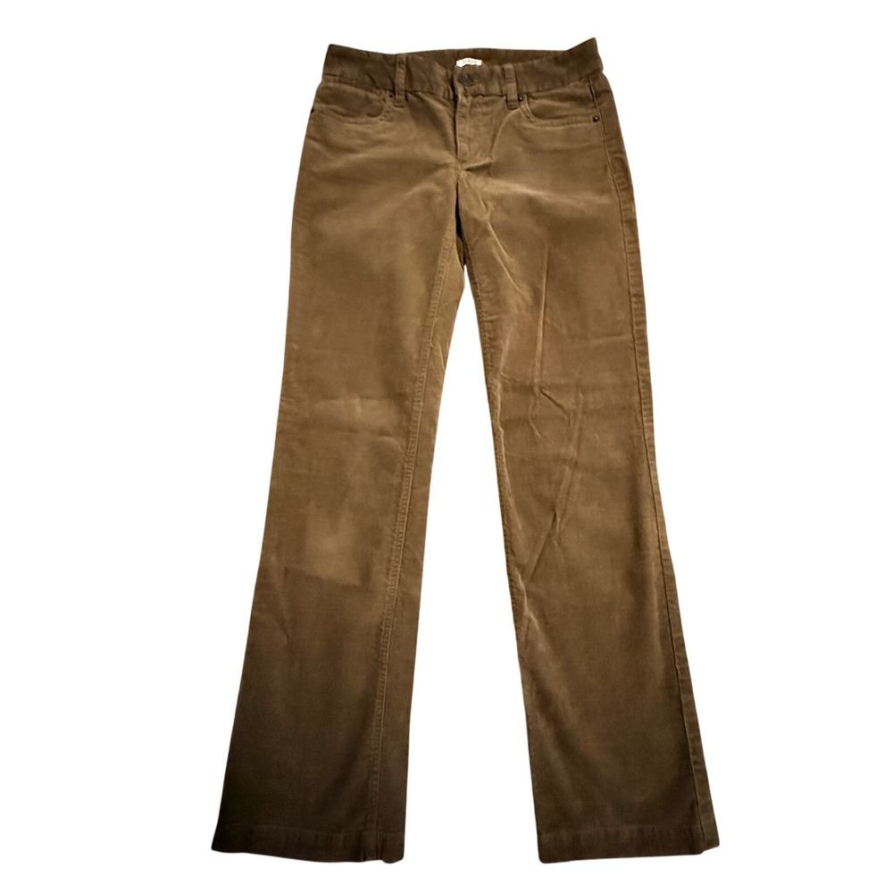 J.Crew Corduroy Pants Womens 26S Brown Bootcut Stretch Mid Rise Casual Trousers